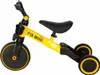A yellow and black children's tricycle is shown against a white background. Podgląd zdjęcia produktu