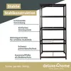 deluxe4home® Schwerlastregal 40x90x180 cm Schwarz I bis Produktbild-Vorschau 4