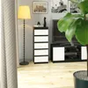 VBChome Kommode mit 5 Schubladen 40 x 39 x 105 cm Schwarz Produktbild-Vorschau 7
