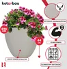 KOTARBAU® Květináč velký šedý Fiberclay Ecolite Výška 44 cm Náhled obrázku produktu 4