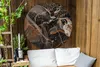 MuchoWow® Gartenposter Outdoor-Poster Rund Acrylfarbe - Rot Produktbild-Vorschau 2