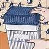 Hands are shown interacting with a product that appears to be a dehumidifier or moisture absorber. Anteprima dell’immagine prodotto