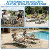 Arvioo Sonnenliege klappbar 2x, Gartenliege mit Dach, Produktbild-Vorschau 9