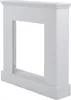 A white fireplace surround is shown against a white background. Produktbild-Vorschau