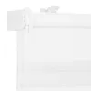 A close-up view of a white roller blind mechanism and fabric. Produktbild-Vorschau