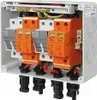 Close-up view of a solar junction box with internal components visible. Podgląd zdjęcia produktu