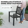 Stapelbare Gartenstühle 2er Set, pulverbeschichtetes Eisen, Produktbild-Vorschau 4