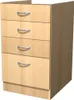 Schubkastenschrank Buche Namu 50 cm – Küchenschrank mit 4 Produktbild-Vorschau 1