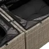 Design 6-tlg. Garten-Sofagarnitur mit Kissen Grau Poly Produktbild-Vorschau 11