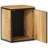 Badschrank 40x30x50 cm Massivholz Mango und Eisen Produktbild-Vorschau 2