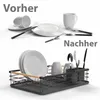 BigDean Abtropfgestell Geschirr aus Metall – platzsparendes Produktbild-Vorschau 5