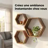 IvoQ Lot de 3 Étagères Murales Hexagonales en Bois Naturel Voir les images du produit 2