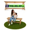 Drewniana ławka parkowa KADAX bez oparcia 119 cm, solidna Podgląd zdjęcia produktu 1