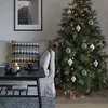 LED Baummantel Lichterkette - 5 Stränge jeweils 40 bernsteinfarbene LED - gefrostet - Timer - innen Produktbild-Vorschau