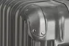 A close-up view of the corner of a gray suitcase. Podgląd zdjęcia produktu