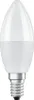 A close-up studio shot of a white LED candle light bulb with a silver screw base. Náhled obrázku produktu