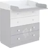 Commode à langer 800 Shefa Kids Blanc-Gris 4 tiroirs motif Voir les images du produit 2
