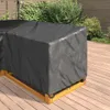 vidaXL Copridivano Nero 250 x 180 x 80 cm in tessuto Oxford Anteprima dell’immagine prodotto 4
