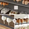 A collage showing a multi-tiered shoe rack with various shoes displayed on its shelves. Náhled obrázku produktu
