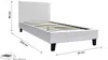 Letto "Lina"- 90 x 190 cm Bianco Anteprima dell’immagine prodotto 3
