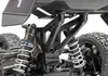 Close-up view of the rear suspension and shock absorbers of an RC car. Náhľad obrázku produktu