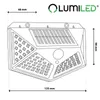 LUMILED lampada solare con rilevatore di movimento 100 LED Anteprima dell’immagine prodotto 18