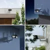 Collage of four images showing Reolink Duo 2 WiFi security cameras in different settings, including day and night. Produktbild-Vorschau