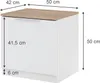 Nočný stolík Vicco Betti Biela/Sonoma 50 x 50 cm s 1 Náhľad obrázku produktu 3