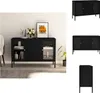 vidaXL Sideboard Schwarz 105x35x70 cm Stahl und Hartglas -  Produktbild-Vorschau 1