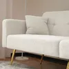 MODFU Schlafsofa, Weiß, Lammwollstoff, verstellbare Produktbild-Vorschau 8