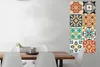 MuchoWow® Poster Blumen - Vintage - Muster - Blau - Orange Produktbild-Vorschau 2