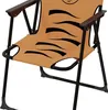 A close-up view of a child's camping chair with a tiger stripe pattern. Produktbild-Vorschau