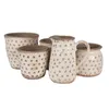 Clayre & Eef Blumentopf Ø 12x10 cm Beige Schwarz Keramik Produktbild-Vorschau 3