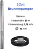 CHM GmbH® Tiefbrunnenpumpe 3 Zoll Sandverträglich 0,75 kW Produktbild-Vorschau 2
