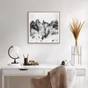 Gerahmtes Poster - Rahmen in heller Eiche - Alpen Schnee Produktbild-Vorschau 6