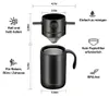16oz Reise Kaffeekanne Set, Edelstahl Thermobecher Produktbild-Vorschau 4