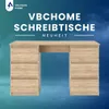 Stôl VBChome, 120x50x75 cm, buk Sonoma, kancelársky stôl s Náhľad obrázku produktu 2