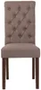 DELUKE® Esszimmerstuhl WALES Samt - 98x45x63cm, taupe, Holz Produktbild-Vorschau 2