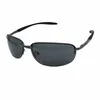 Sportliche Metall Sonnenbrille Oval Rahmenlose Gläser Produktbild-Vorschau 2