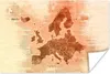 MuchoWow® Poster Karte von Europa - Zeitung - Orange 120x80 Produktbild-Vorschau 1