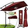 tillvex® Alu Sonnenschirm Rechteckig Ø 330 cm Rot + Produktbild-Vorschau 1
