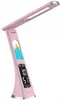 Vouwbare bureaulamp, nachtlamp, klok met LED-display, roze Productafbeelding-voorbeeld 2