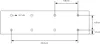 A technical drawing of a metal bracket with dimensions indicated. Náhled obrázku produktu