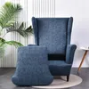 (Tmavě modrá) křídlo židle slipcovers, elastické křídlo Náhled obrázku produktu 2