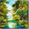 Coloray Uhr auf Leinwand 30x30 cm Wand Uhr Dekoration Produktbild-Vorschau 1