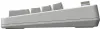 Side view of a white keyboard. Produktbild-Vorschau