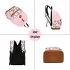 Rucksack für Damen, lässiges, leichtes Canvas-Rucksack-Set, Produktbild-Vorschau 8