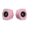 Two pink hexagonal speakers are shown against a white background. Náhľad obrázku produktu