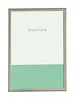 A silver photo frame with a white and green interior. Anteprima dell’immagine prodotto