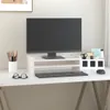 vidaXL Stojan na monitor bílý 50x24x16 cm z masivního Náhled obrázku produktu 3